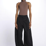HOLLY body collo alto con fiocco HOLLY TAUPE BROWN amazuìn 