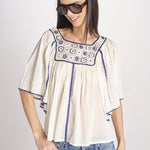 camicia con plastron ad uncetto MATI TEE MATI1TEE CREAM antik batik 