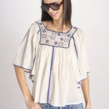 camicia con plastron ad uncetto MATI TEE MATI1TEE CREAM antik batik 