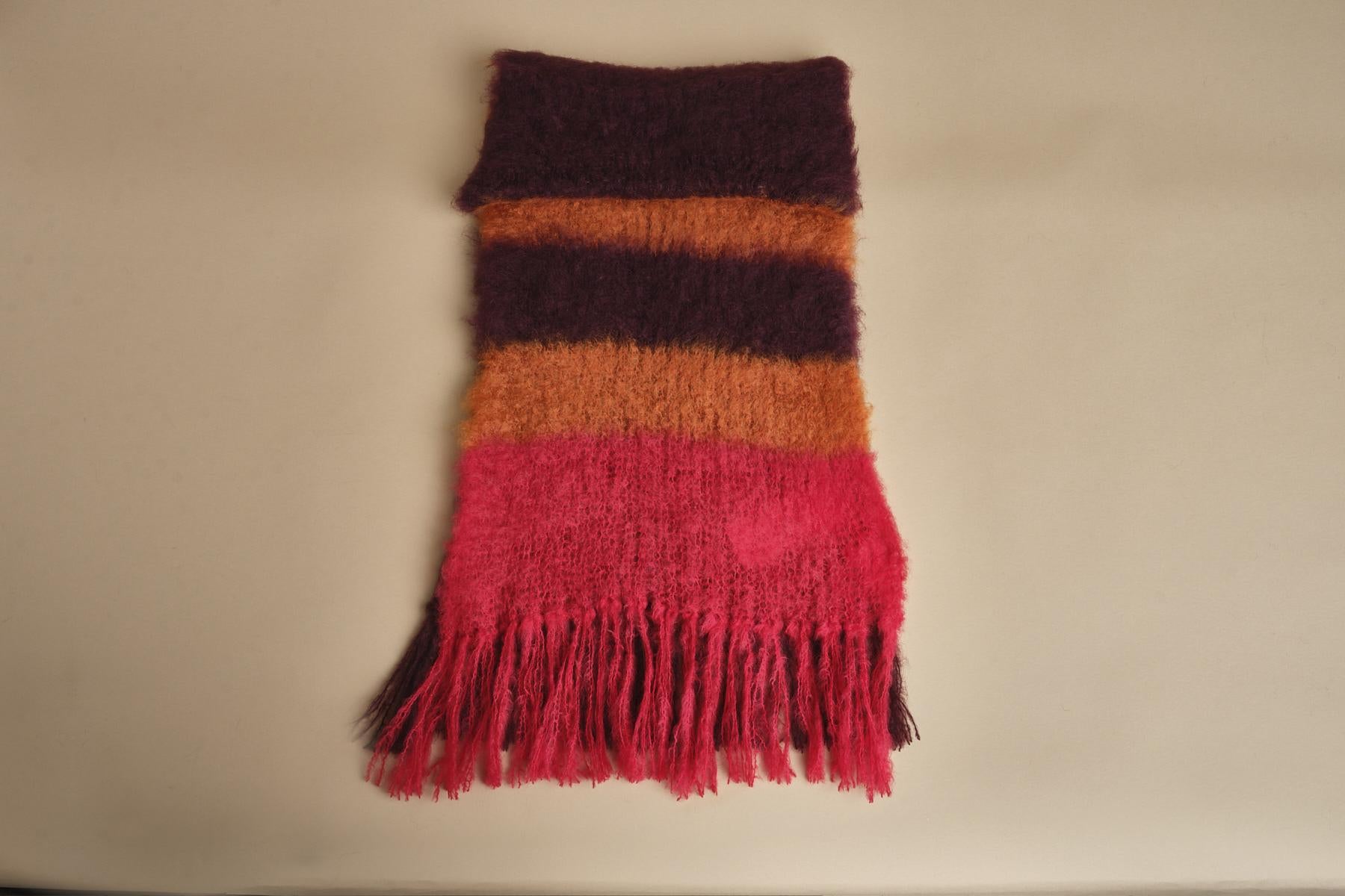 sciarpa in mohair a righe. STR SHORTBREAD.COFF.COPP hinterveld 