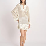 tunica in crochet MALYN TUNIC 736 CREAM sea ny 