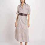 chemisier a righe 16R537CO253 P158 BROWN ines de la fressange 