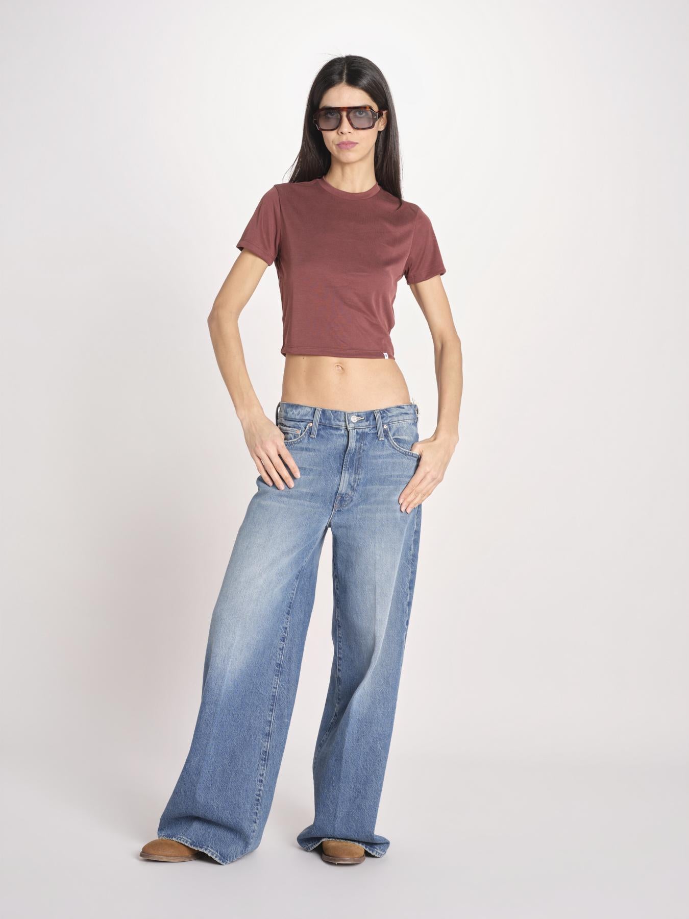 t-shirt a costine PARGA 026TS614RM VINO woc 