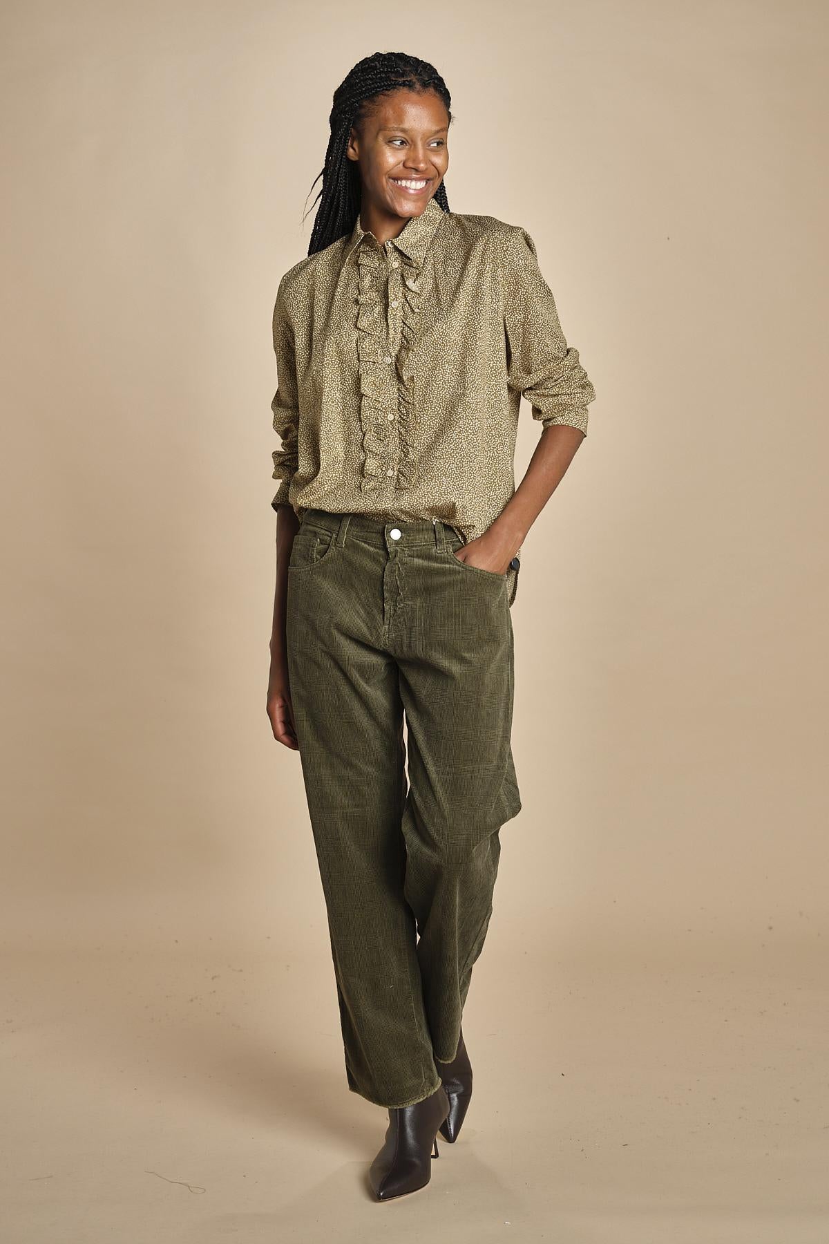 Camicia con rouches e micropois GEMMA P28D0GEMMA-T4732 S669 massimo alba 