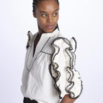 Top ROSE  con rouches ROSE TOP 1725 VANILLA scarlett poppies 