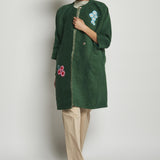 Cappotto ricamato 20C 1PRE CT32EMB GREEN marit ilison 