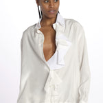 Camicia seta con rouches BRIDGET SHIRT HABOTAI jejia 