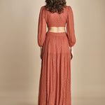 abito lungo manica lunga con borchiette MARRY BRIQUE ba&sh 