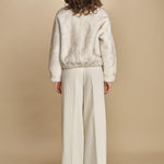bomber in ecofur. ALBA ECRU giovanni paris 