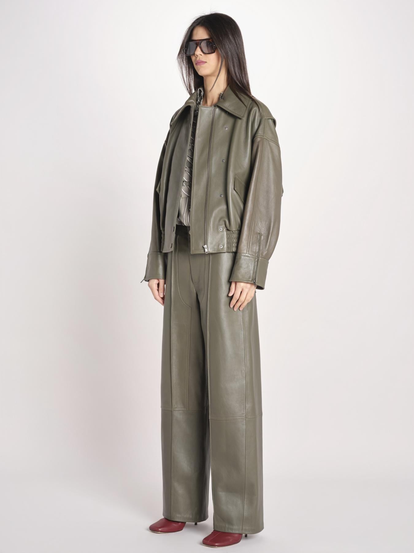 bomber in pelle LAILA IO118057 DAR EUCALUPTUS GR533 ivy oak 
