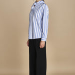 camicia girocollo a righe con bandana G0315249 R1D1 n21 