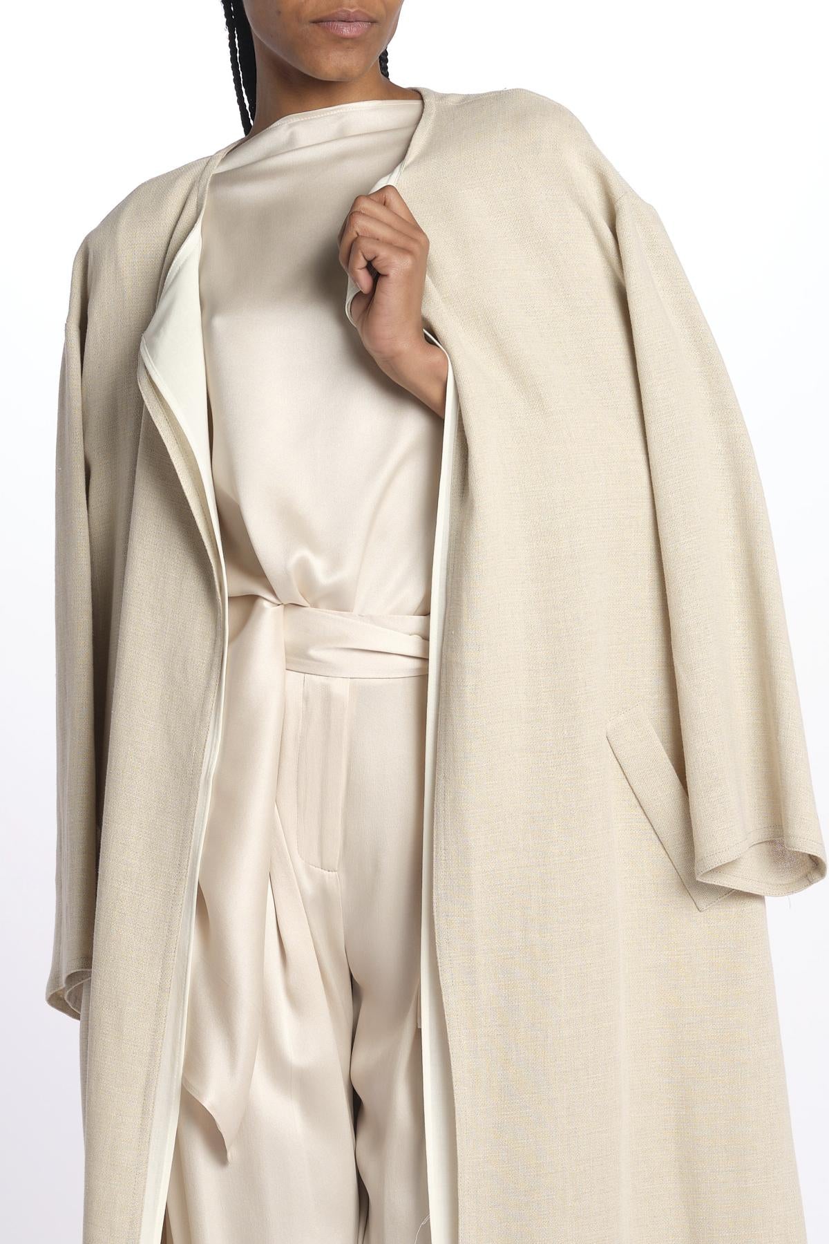 2881 camicia asimmetrica in crepe satin 2881 SAND dusan 