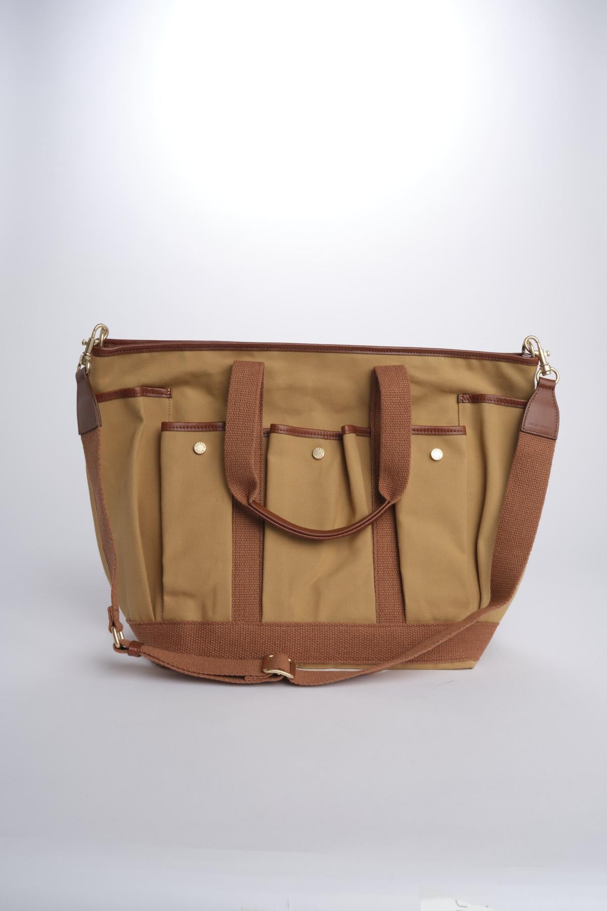 Borsa worker canvas pelle CABAS MULTIPOCH CAPPUCCINO479 vanessa bruno 