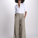 pantalone largo con nervature ORIANA 540 50326 quelledue 