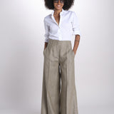 pantalone largo con nervature ORIANA 540 50326 quelledue 