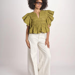 camicia con maniche a sbuffo TOMMIE KOMBU GREEN scarlett poppies 