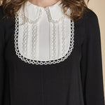 miniabito con plastron a contrasto H021-5075-9000 NERO n21 