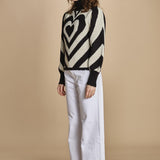maglia cuore BLACKWHITE HEART 345809 NERO farm rio 