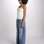 top in crochet SELA ECRU ba&sh 