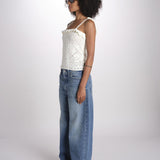 top in crochet SELA ECRU ba&sh 