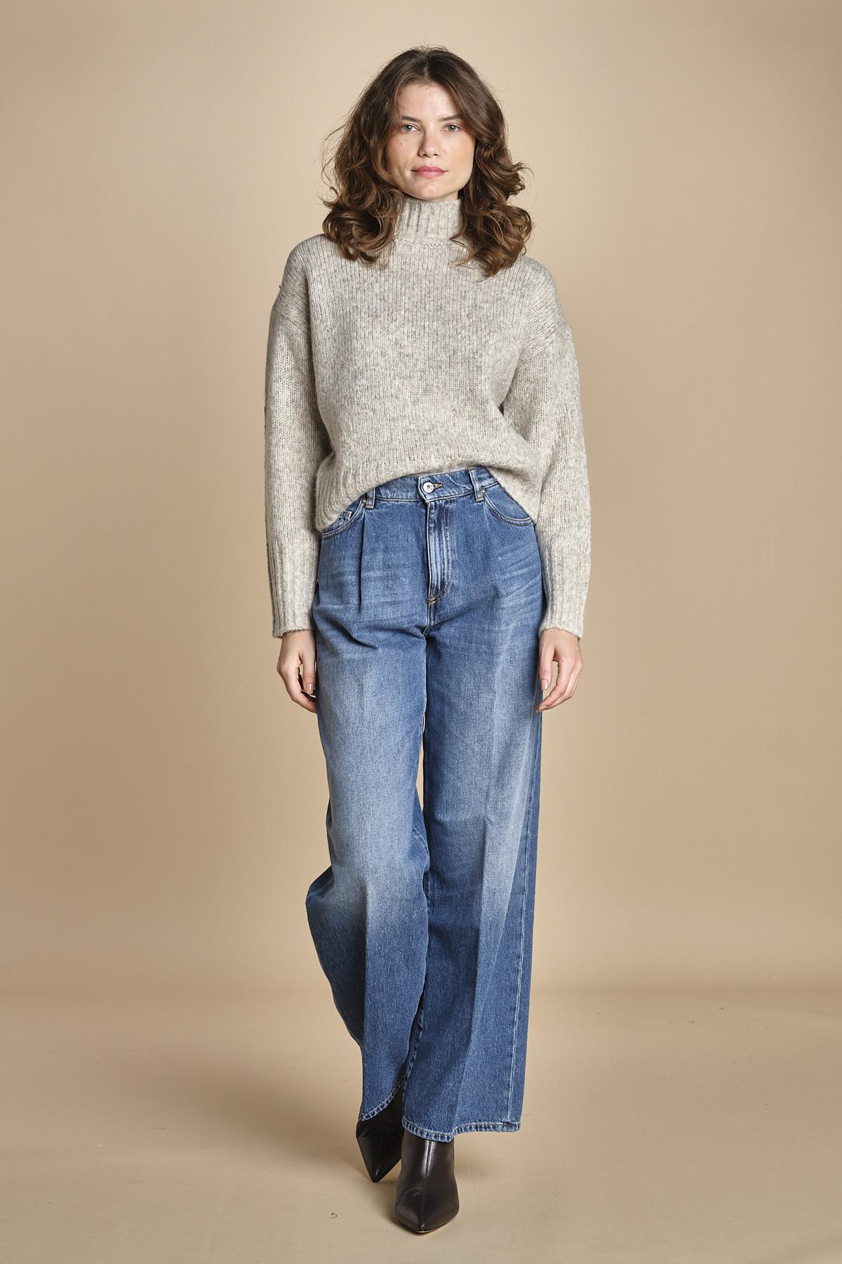 MYAC maglia collo alto in shetland BEMT512 NATURAL hartford 