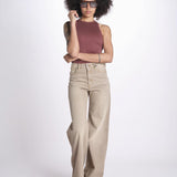 Pantalone diritto CLARA DENIMCOLOUR BEIGE true avenue 
