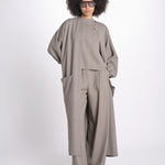 t-shirt in tessuto diagonale U3059 TORTORA dusan 