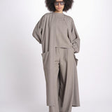 t-shirt in tessuto diagonale U3059 TORTORA dusan 