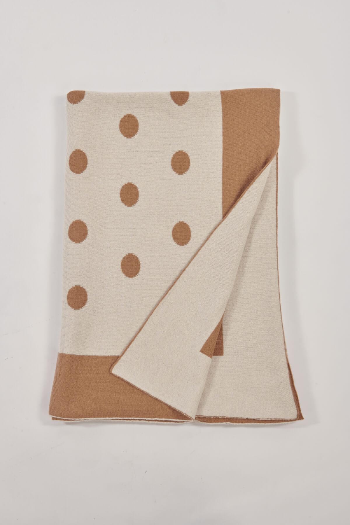 Plaid pois 150x180 C2100414B CAMMELLOAVORIO milaura 