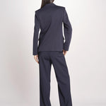 Blazer monopetto dalla linea leggermente sfiancata in jersey double di cotone GINNASTA 2615911011600 002 BLU weekend maxmara 
