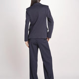 Blazer monopetto dalla linea leggermente sfiancata in jersey double di cotone GINNASTA 2615911011600 002 BLU weekend maxmara 