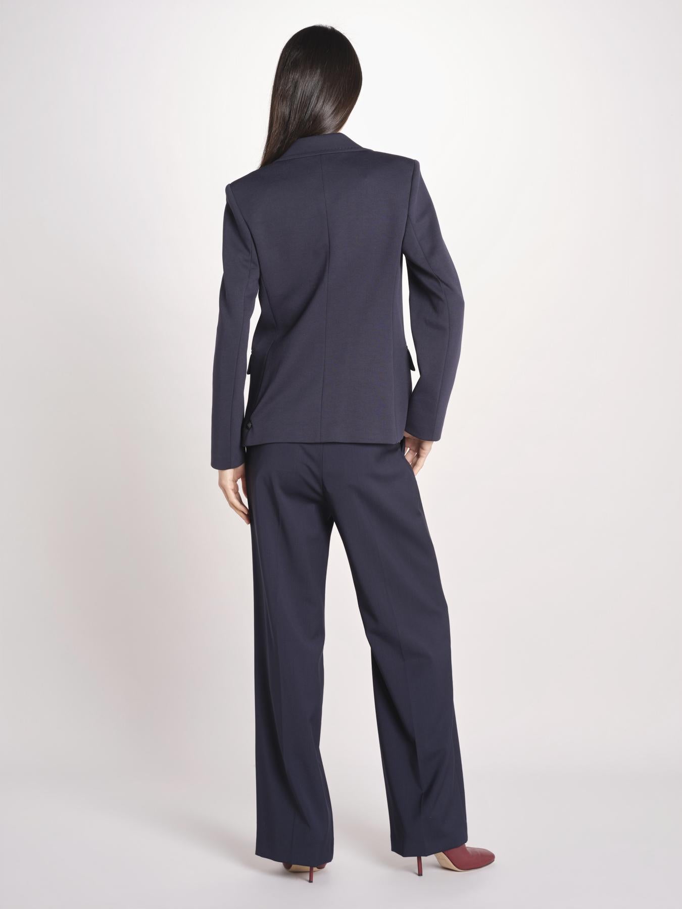 Blazer monopetto dalla linea leggermente sfiancata in jersey double di cotone GINNASTA 2615911011600 002 BLU weekend maxmara 