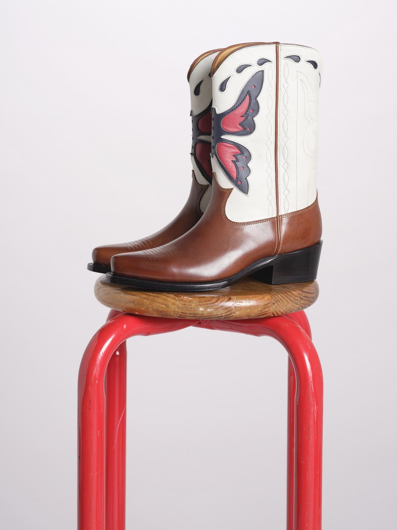 stivale texano con intarsio SHAILA CN003 BUTTERFLY fortela 