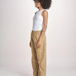 pantaloni con fiorellini ricamati THE EMBROIDERED OUTPOST OWB0008575 KHAKI the GREAT 