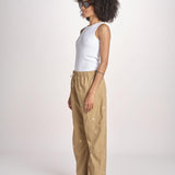 pantaloni con fiorellini ricamati THE EMBROIDERED OUTPOST OWB0008575 KHAKI the GREAT 
