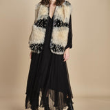 abito lungo con manica in voille DENISA BLACK mes demoiselles 