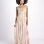abito lungo con pizzo DOMENICA ROSE mes demoiselles 