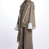 Bomber reversibile ecopelle e galles di cotone BOMBER TRENCH VEGANLEATHER jejia 