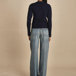 d2501005 girocollo slim by milaura. d2501005 866 BLU milaura 