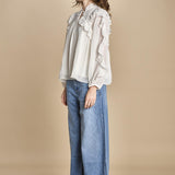 camicia con rouches NILS ECRU ba&sh 