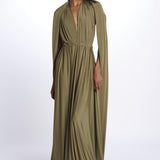 ALLUIM DRESS abito lungo ALLIUM OLIVE nash 