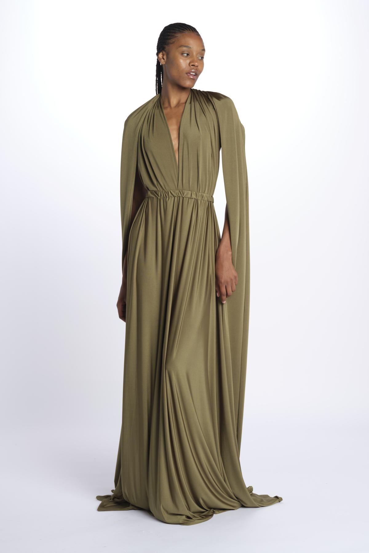ALLUIM DRESS abito lungo ALLIUM OLIVE nash 