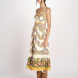 abito longuette a fiori HILO STRIPES SAND MINI DRESS 353553 HILO STRIPES SAND farm rio 
