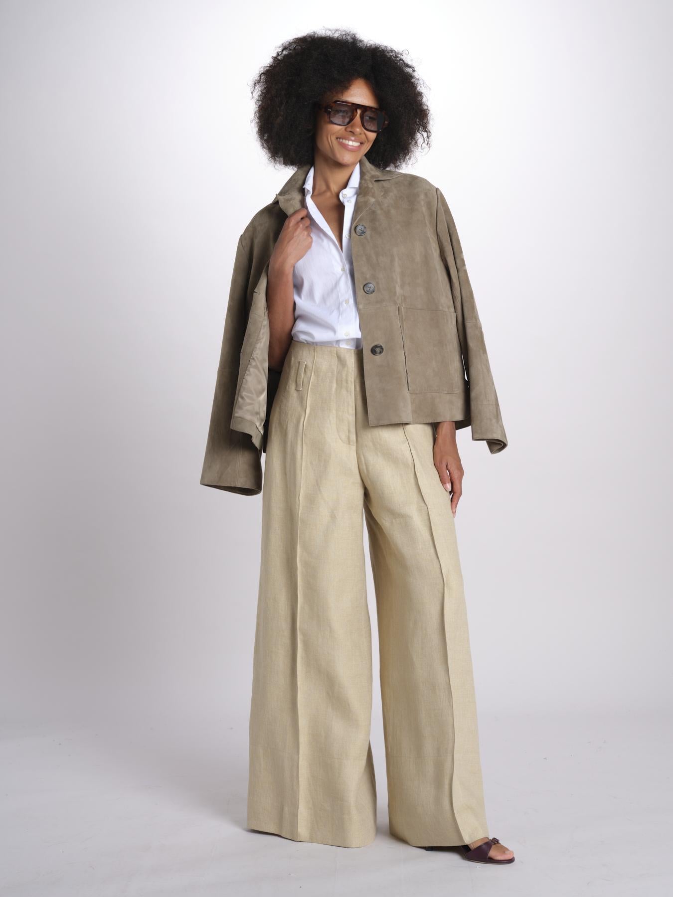 pantalone largo con nervature ORIANA 540 50340 quelledue 