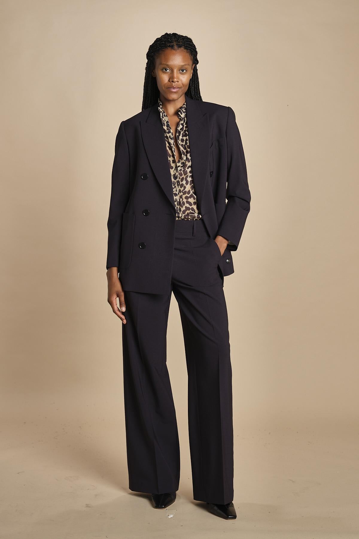 pantaloni pences tela lana MOD.0188 BLU aspesi 