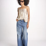 top spalline sottili arricciato sul seno WWCR01307 GOLD 700 zadig & voltaire 