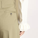 pantalone largo con nervature ORIANA 540 54 19 VERDE quelledue 