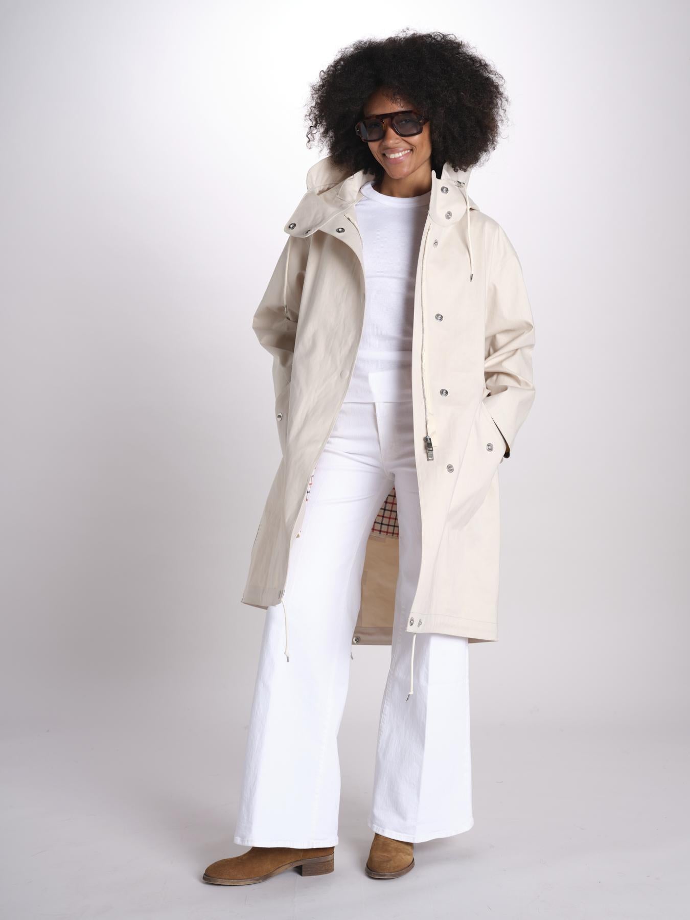 parka con cappuccio LR-1061/D 8Z05 OFF WHITE mackintosh 