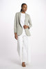 Long 1 button sweatshirt jacket