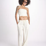 pantalone con coulisse SUMBAWAIVR IVOIRE laraethnics 